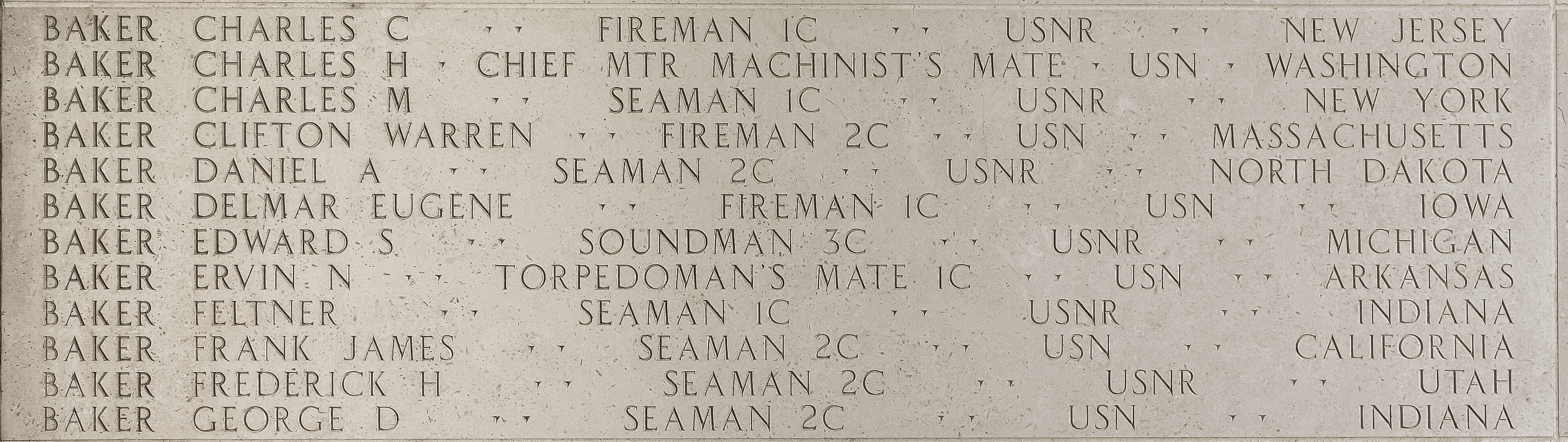 Edward S. Baker, Soundman Third Class